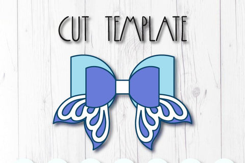 Mermaid's tale bow template SVG ArtiCuties 