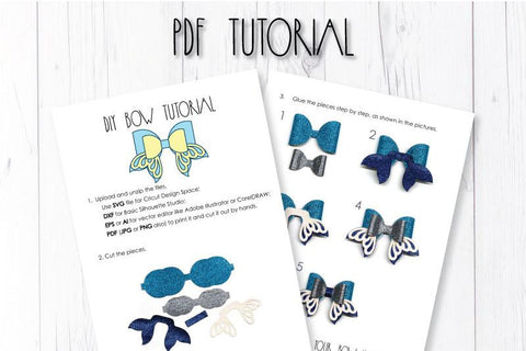Mermaid's tale bow template SVG ArtiCuties 