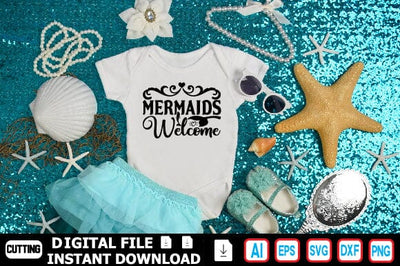 Mermaids Welcome SVG Craftlabsvg24 