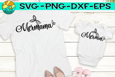 Mermama - Mermini - Both Designs - SVG PNG DXF EPS SVG On the Beach Boutique 