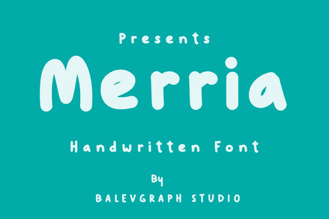 Merria Kids Typeface Font Balevgraph Studio 