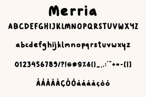 Merria Kids Typeface Font Balevgraph Studio 