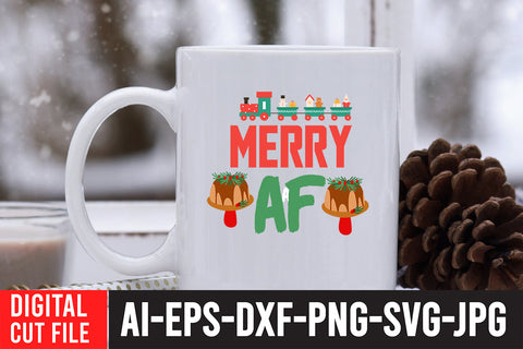 Merry AF SVG Cut File SVG BlackCatsMedia 