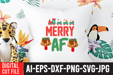 Merry AF SVG Cut File SVG BlackCatsMedia 