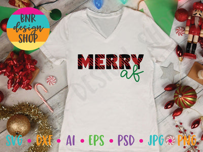Merry AF SVG SVG BNRDesignShop 