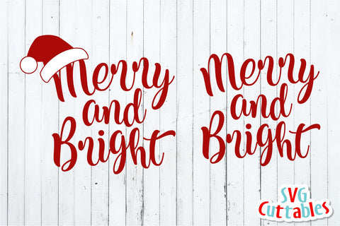 Merry and Bright | Christmas Cut File SVG Svg Cuttables 
