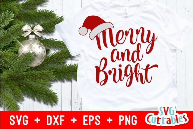 Merry and Bright | Christmas Cut File SVG Svg Cuttables 