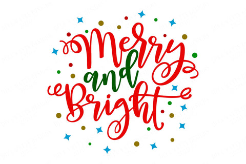 Merry and Bright | Christmas Cutting File and Printable | SVG DXF and More | Christmas Sign | Christmas Shirt SVG Diva Watts Designs 