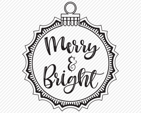 Merry And Bright | Christmas SVG SVG Texas Southern Cuts 