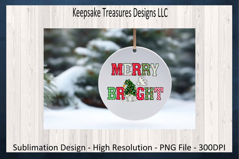 Merry and Bright Christmas Tree Gnome Sublimation Design, PNG Christmas Gnome, Christmas Hand Drawn Letters, Digital Download, Printable PNG Sublimation Keepsake Treasures Designs LLC. 