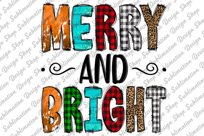 Merry And Bright Png, Merry Christmas Png, Christmas Sublimation, Christmas Png, New Year, Sublimation Designs Downloads, Digital Download Sublimation SublimationDesignShop 