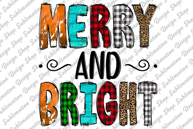 Merry And Bright Png, Merry Christmas Png, Christmas Sublimation, Christmas Png, New Year, Sublimation Designs Downloads, Digital Download Sublimation SublimationDesignShop 