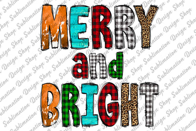 Merry And Bright Png, Merry Christmas Png, Christmas Sublimation, Christmas Png, New Year, Sublimation Designs Downloads, Digital Download Sublimation SublimationDesignShop 