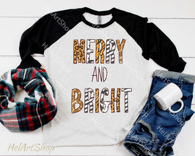 Merry And Bright Png, Sublimation png, Christmas Shirt Png Sublimation _HelArtShop_ 