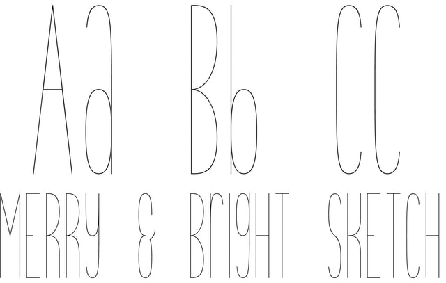 Merry and Bright - Sketch Font Font Rivka’s Renditions 