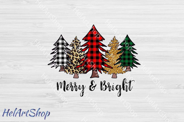 Merry and Bright Sublimation png Sublimation _HelArtShop_ 