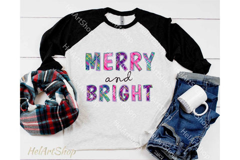 Merry And Bright Sublimation PNG Sublimation _HelArtShop_ 