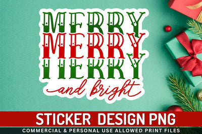 Merry and bright Sublimation PNG Sublimation Regulrcrative 