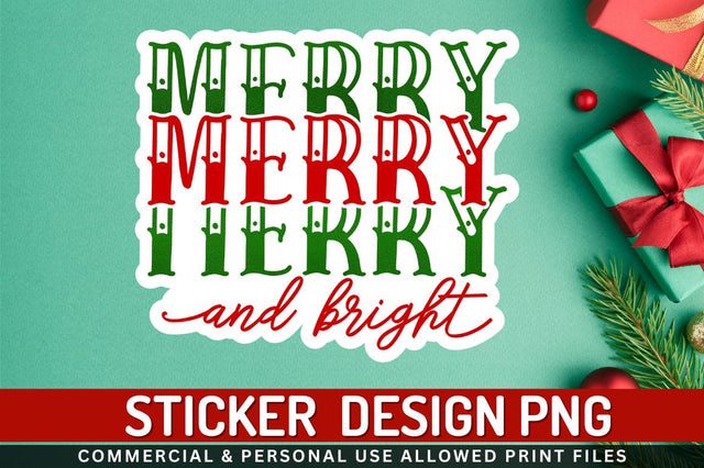 Merry and bright Sublimation PNG Sublimation Regulrcrative 