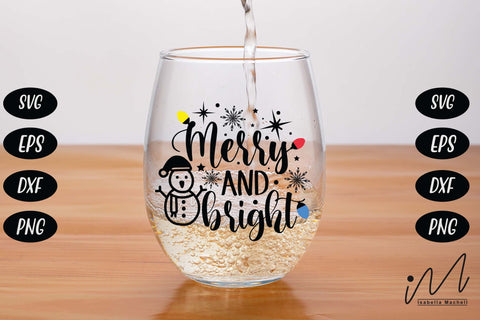 Merry and bright svg, Christmas genome svg, Merry Christmas svg SVG Isabella Machell 
