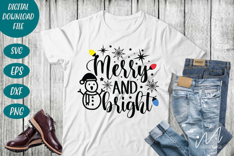 Merry and bright svg, Christmas genome svg, Merry Christmas svg SVG Isabella Machell 