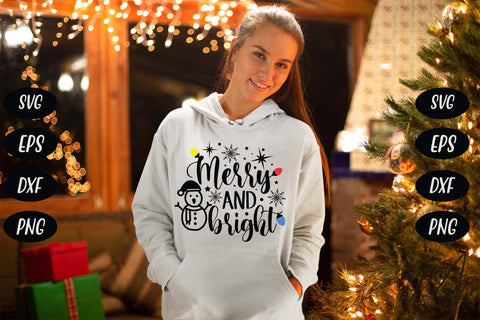 Merry and bright svg, Christmas genome svg, Merry Christmas svg SVG Isabella Machell 