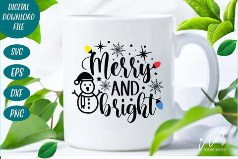 Merry and bright svg, Christmas genome svg, Merry Christmas svg SVG Isabella Machell 