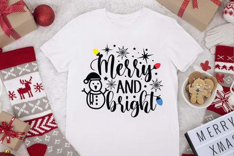Merry and bright svg, Christmas genome svg, Merry Christmas svg SVG Isabella Machell 