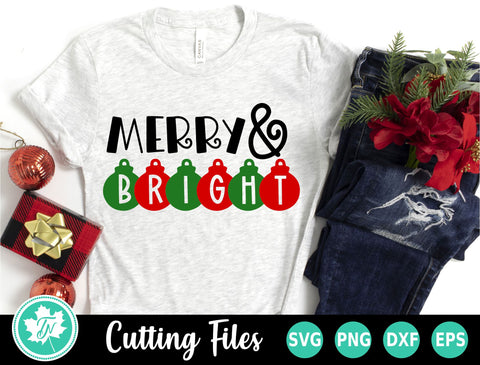Merry and Bright SVG | Christmas Lights SVG SVG TrueNorthImagesCA 