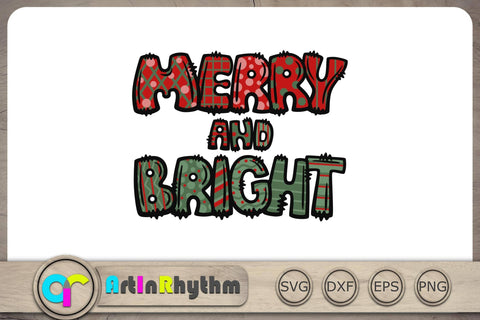 Merry And Bright Svg, Christmas Svg, Christmas Svg File, Christmas Decor SVG Artinrhythm shop 