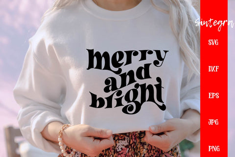 Merry And Bright SVG, Christmas SVG Free For Commercial Use SVG Sintegra 
