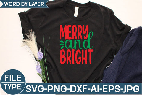 Merry and Bright SVG Cut File SVG Studio Innate 