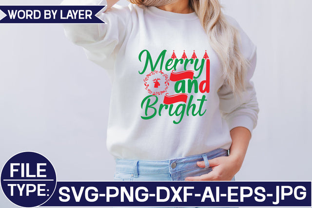Merry and Bright SVG Cut File SVG Studio Innate 