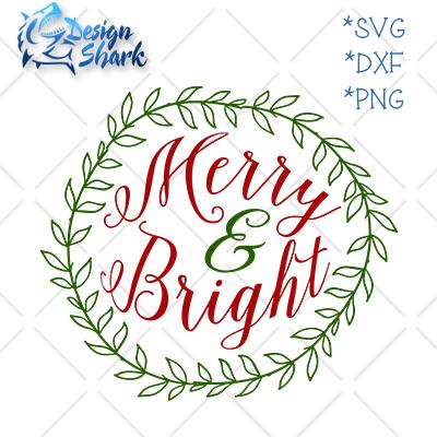 Merry and Bright SVG Design Shark 