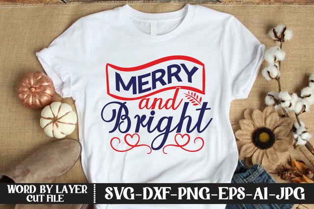 Merry and Bright SVG DESIGN SVG MStudio 