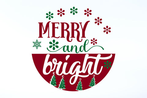 Merry and bright SVG Design SVG Regulrcrative 