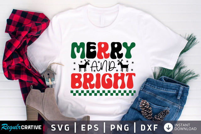 Merry and bright SVG Design SVG Regulrcrative 