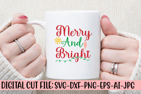 Merry And Bright SVG Design SVG Syaman 