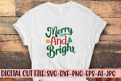Merry And Bright SVG Design SVG Syaman 