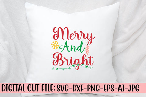 Merry And Bright SVG Design SVG Syaman 