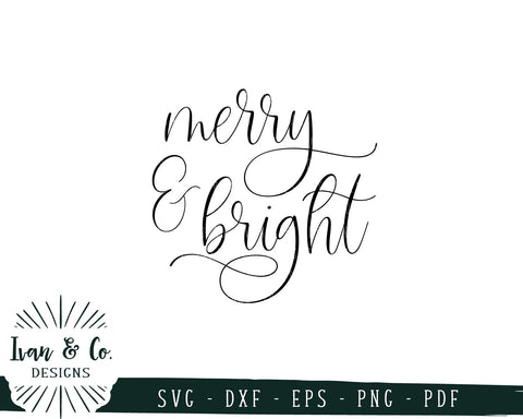 Merry and Bright SVG Files | Christmas | Holidays | Winter SVG (729570108) SVG Ivan & Co. Designs 