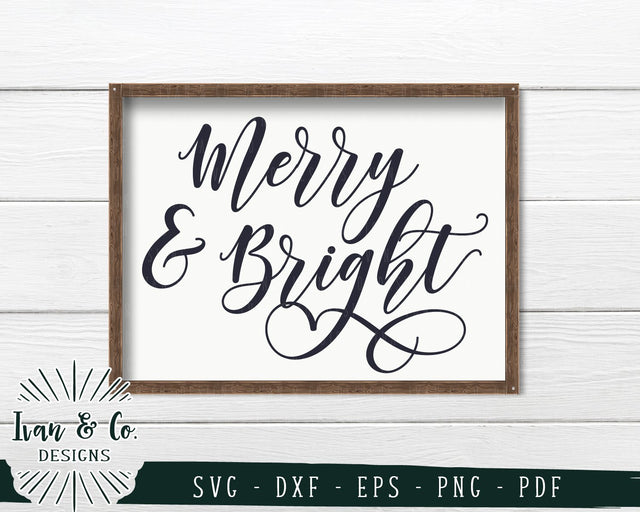 Merry and Bright SVG Files | Christmas | Holidays | Winter SVG (744082431) SVG Ivan & Co. Designs 