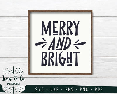 Merry and Bright SVG Files | Christmas | Holidays | Winter SVG (746670689) SVG Ivan & Co. Designs 