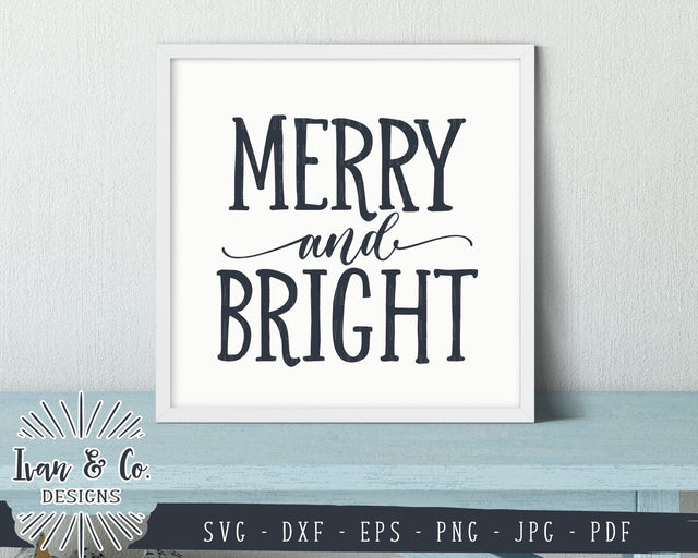 Merry and Bright SVG Files | Christmas | Holidays | Winter SVG (840715818) SVG Ivan & Co. Designs 
