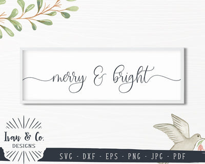 Merry and Bright SVG Files | Christmas | Holidays | Winter SVG (854211643) SVG Ivan & Co. Designs 