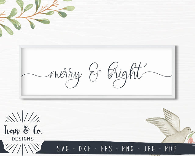 Merry and Bright SVG Files | Christmas | Holidays | Winter SVG (854211643) SVG Ivan & Co. Designs 