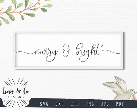 Merry and Bright SVG Files | Christmas | Holidays | Winter SVG (854211643) SVG Ivan & Co. Designs 