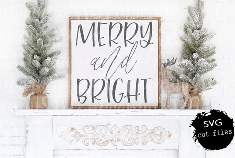 Merry and Bright SVG, Funny Christmas Svg, Christmas Lights Svg, Christmas Wreath Svg, Merry & Bright Svg, Funny Christmas Svg SVG MaiamiiiSVG 