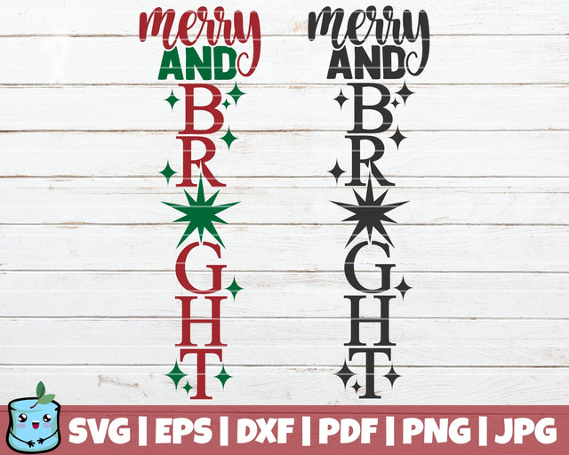 Merry And Bright SVG MintyMarshmallows 