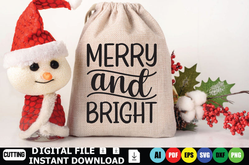 Merry And Bright SVG Shahin alam 